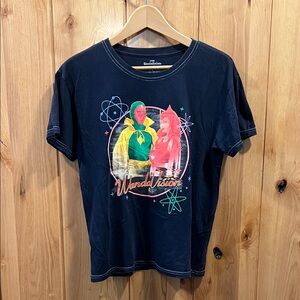 Marvel WandaVision Black T-Shirt with Red and Green Graphic - Youth Large